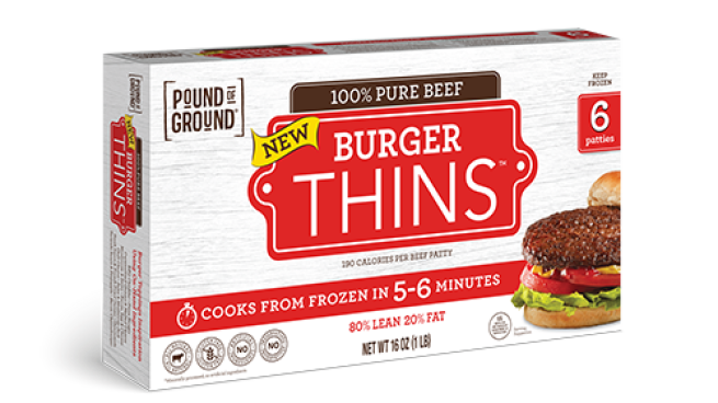 Pound of Ground Burger Thins Teaser